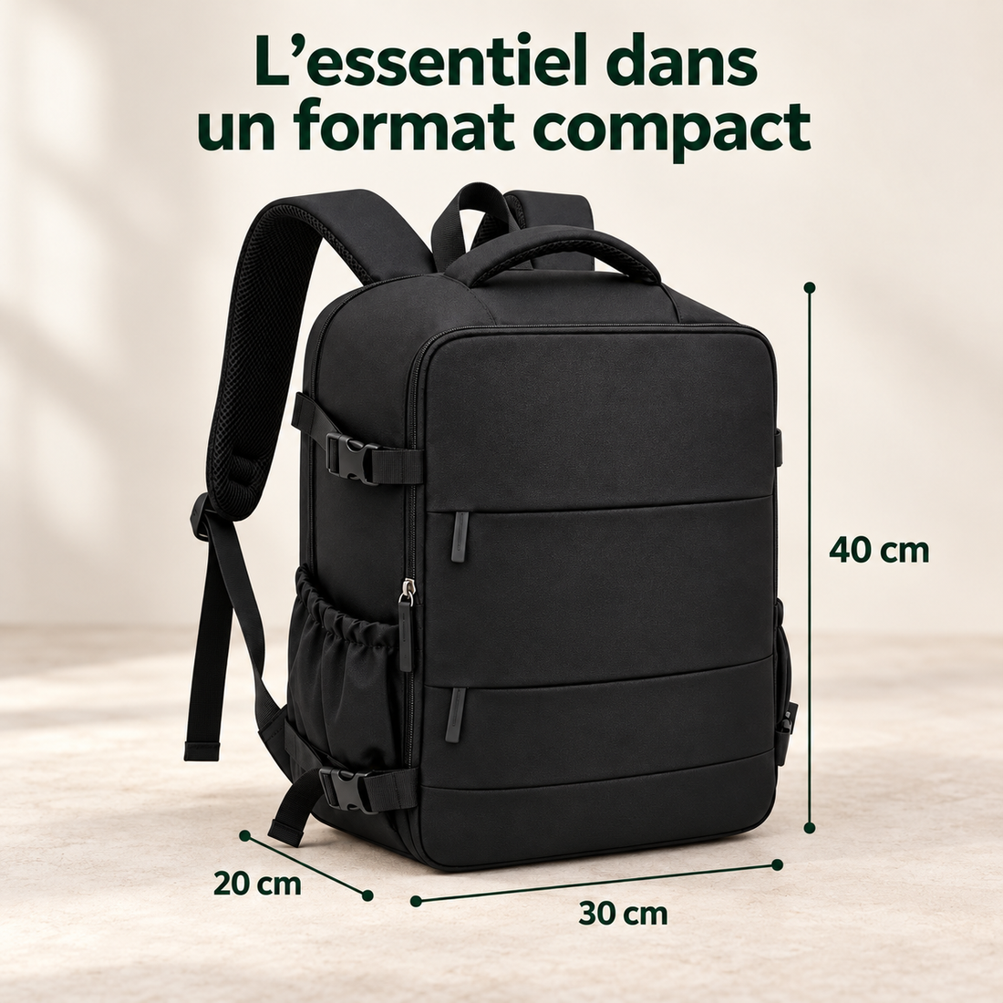 Sac à Dos Compact 40 × 30 × 20 cm – Voyage et Randonnée — caractéristiques et bénéfices