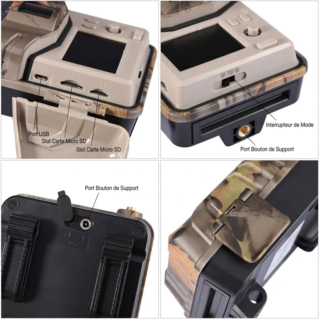 Caméra de Chasse 4G 4K 120MP – Vision Nocturne