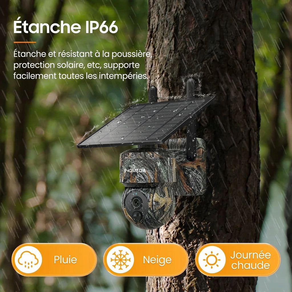 Caméra Solaire 5MP – Wi-Fi ou 4G et Vision Nocturne