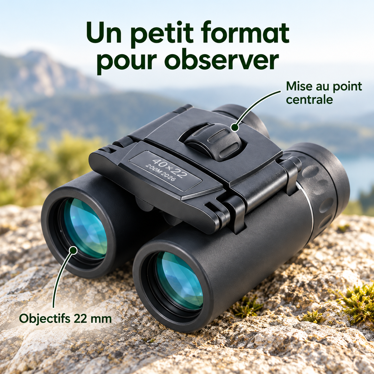 Jumelles de Poche 40x22 Compactes et Pliables – BAK4 FMC — détails du produit