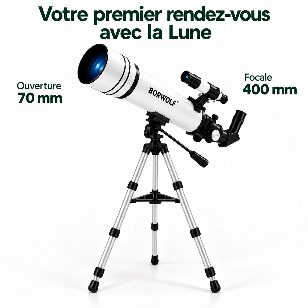 Télescope Astronomique 70/400 mm – Observation de la Lune — caractéristiques et bénéfices