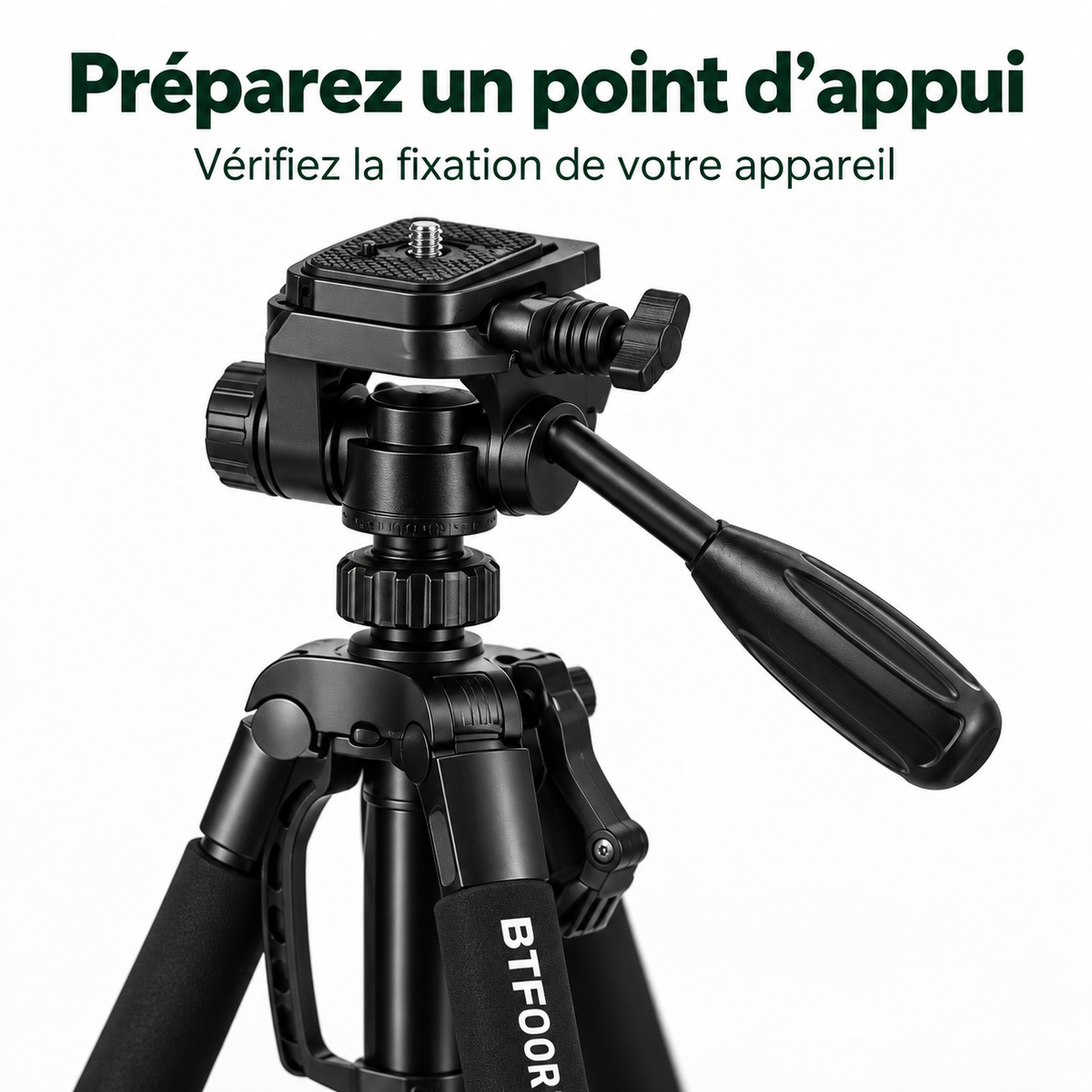 Trépied Aluminium pour Jumelles et Monoculaires – 140 cm — détails du produit